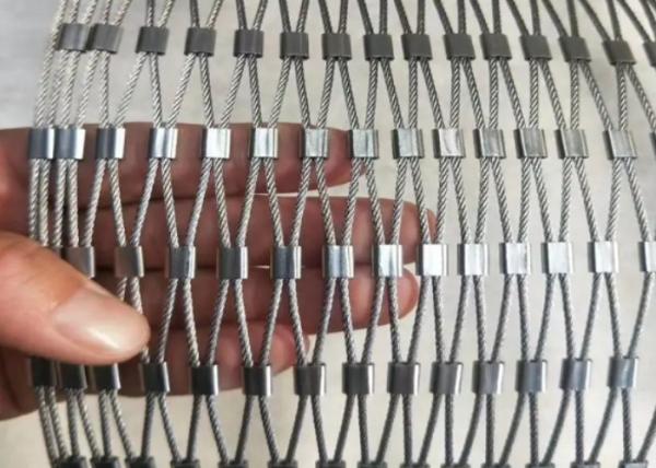 60*60mm Balustrade Cable Mesh 3mm Wire Steel Cable Mesh For Zoo