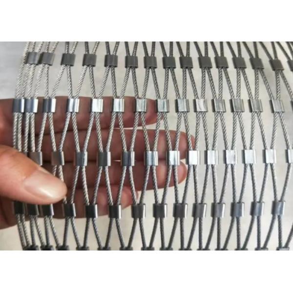 Stainless Steel Rope Mesh Architectural  For Facade Safety Railing Fencing