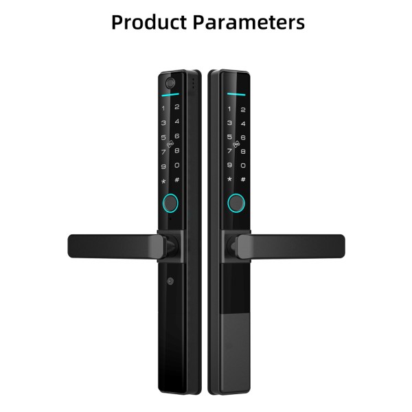 Double Sided Fingerprint Ip65 Waterproof TUYA Application Peephole Remote Door Lock Fingerprint Code Card Key Smart Door Locks