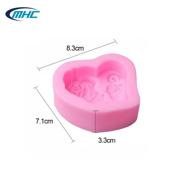 Silicone Baking Utensils Eco-Friendly Sustainable 3d Rose Flowers Shape Fondant Silicone Mold