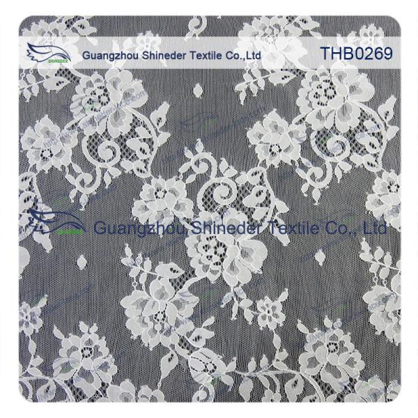 Countless flowers  3*1.5m size  100% nylon chantilly lace fabric for Wedding dress
