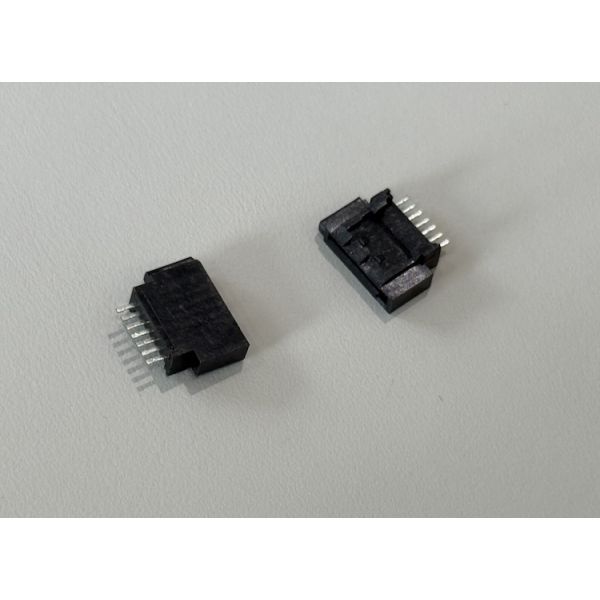 7 Pin 1.27mm PCB Female Socket Connector, Right Angle SMT Board Interface for High Speed Signal Transmission, Custom Wire Harness, Automotive and Industrial Electronic Power Systems