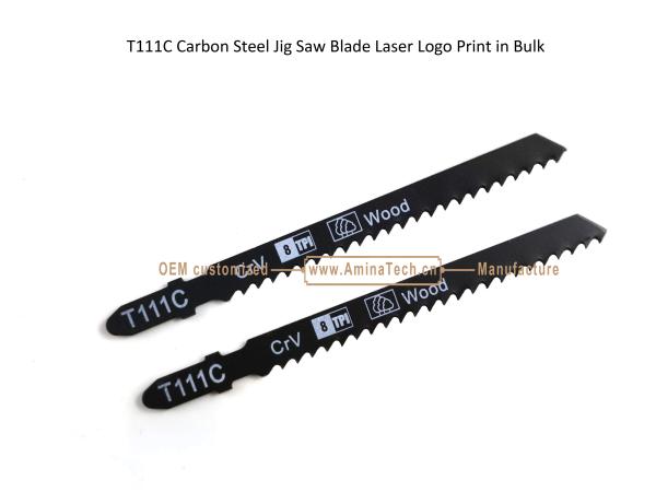 T111C Carbon Steel Jig Saw Blade Laser Logo Print in Bulk size:100mmx8x8T, Cutting Woods,Reciprocating Saw Blade