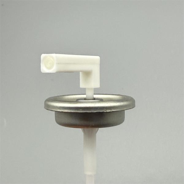 Válvulas de aerosol dosificadoras registradas por la NSF H1 para lubricantes para maquinaria alimentaria con diseño sanitario y lubricidad no tóxica.