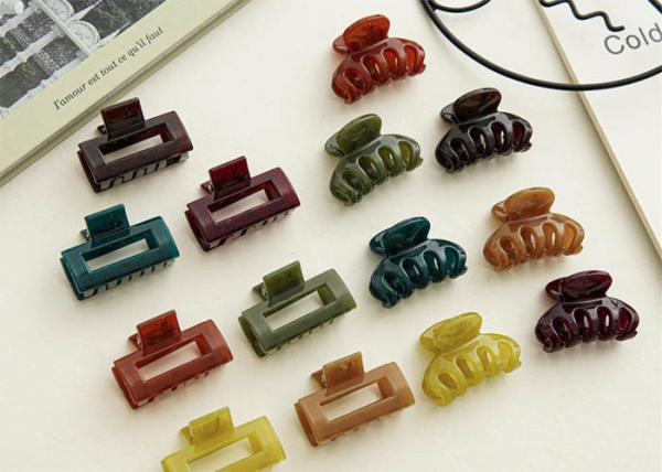 Jelly color acrylic girls trumpet clip accessories temperament fringe clip shark clip hair clip female hair clip