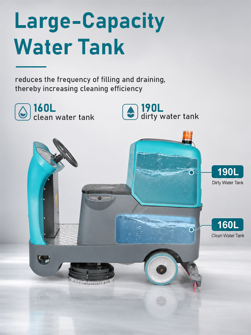 Electric Three Brush Ride on Floor Cleaning Machine Terrazzo Cleaning Machine Industrial Floor Scrubber