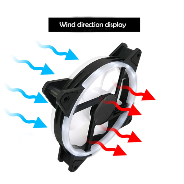 High Quality Axial Airflow Pc Led Light Cooler Fan 1200rpm Computer Case Rgb Fan 120mm Computer Rgb Gaming Cooling Fan