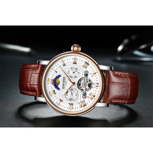 KINYUED 2019 Creative Automatic Men Watches Luxury Brand Moon Phase Mens Mechanical Watch