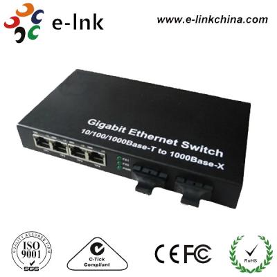 Interruptor de Gigabit Ethernet do único modo com 2 move da fibra ótica/4 portas ethernet