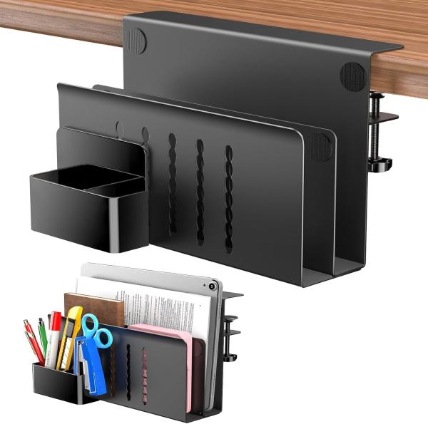 Metal debaixo de Desktop Laptop Organizador Número de camadas Laptop Stand Tablet iPad livros portador