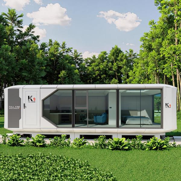 Maison de la capsule spatiale avec des services personnalisés personnalisés Maison de la capsule métallique