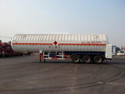 Double Layered Gas Tank Truck 56000L 3x13T FUWA Alxe Cryogenic LNG Tank
