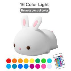 LED Cute Cat Lamp Nursery Kids Bedroom Decor Gift Color Changing Silicone Touch Kitty Night Light
