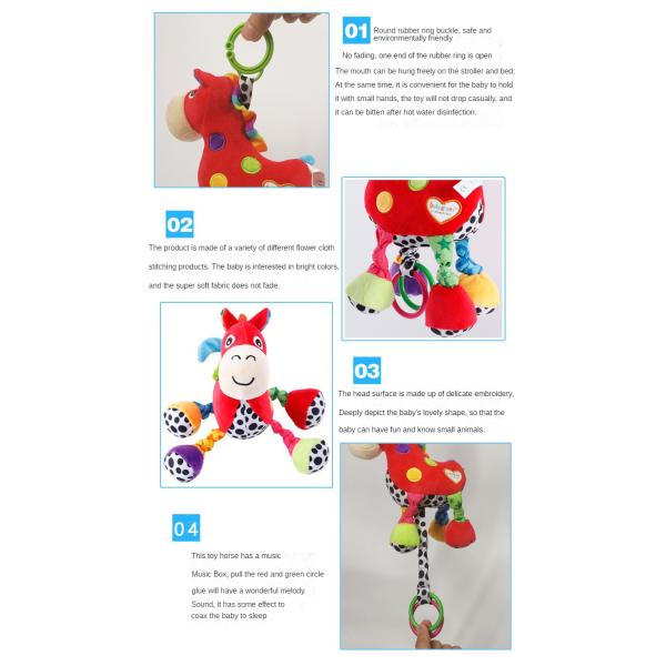 PP Cotton Filling Musical Plush Toys For Infants Height 18cm-34cm