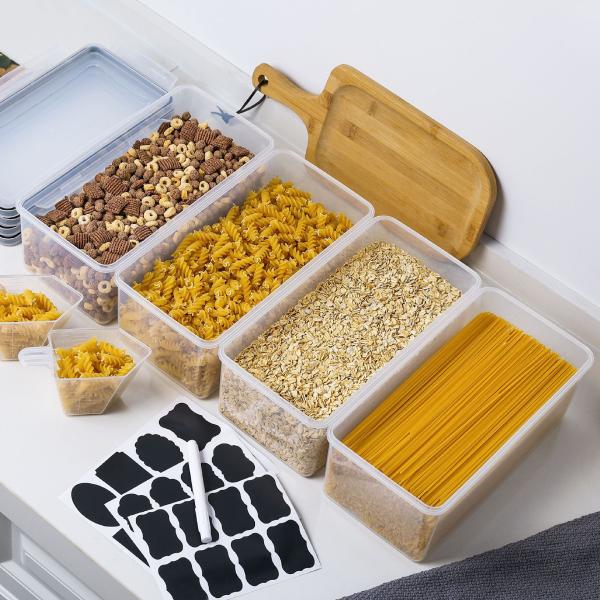 OEM/ODM Acceptable 3.2L BPA Free Plastic Containers for Noodles Cereal Storage 4pack Set