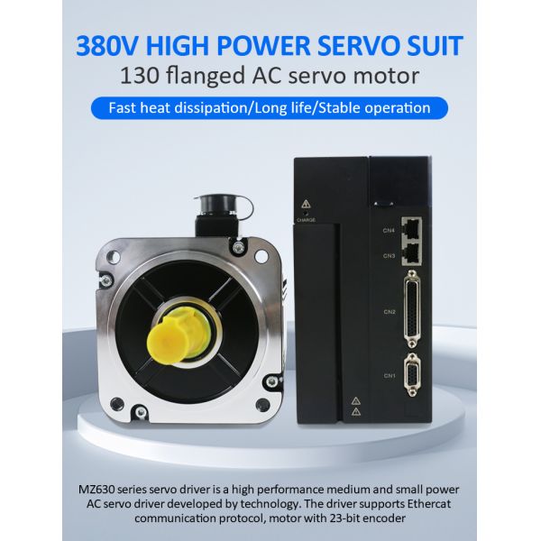 Lichuan AC Servo Motor Drivers Kit AC Servo Motor Drivers Kit 15N.m 2.3KW AC380V 10/16.9/17.9A 1500/2000/2500RPM IP65