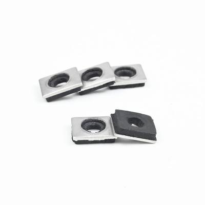 304 aço inoxidável quadrado Epdm Roofing Rubber Black Bonded Sealing Washer Rubber Gasket