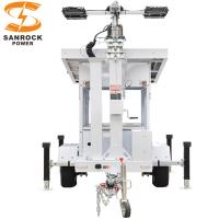 5 Lux Solar Powered Portable Light Towers For Construction Site Customization