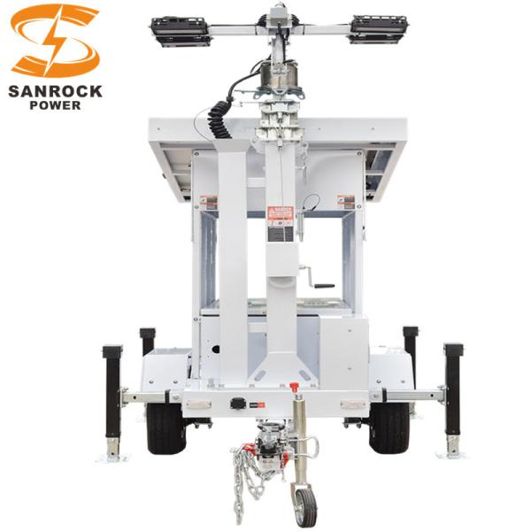 5 Lux Solar Powered Portable Light Towers For Construction Site Customization