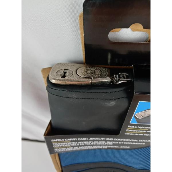 WATERPROOF CASH BAG WITH LOCK AND 2 KEYS, NYLON FILE BAG, ZIPPERED BANK DEPOSIT BAG,