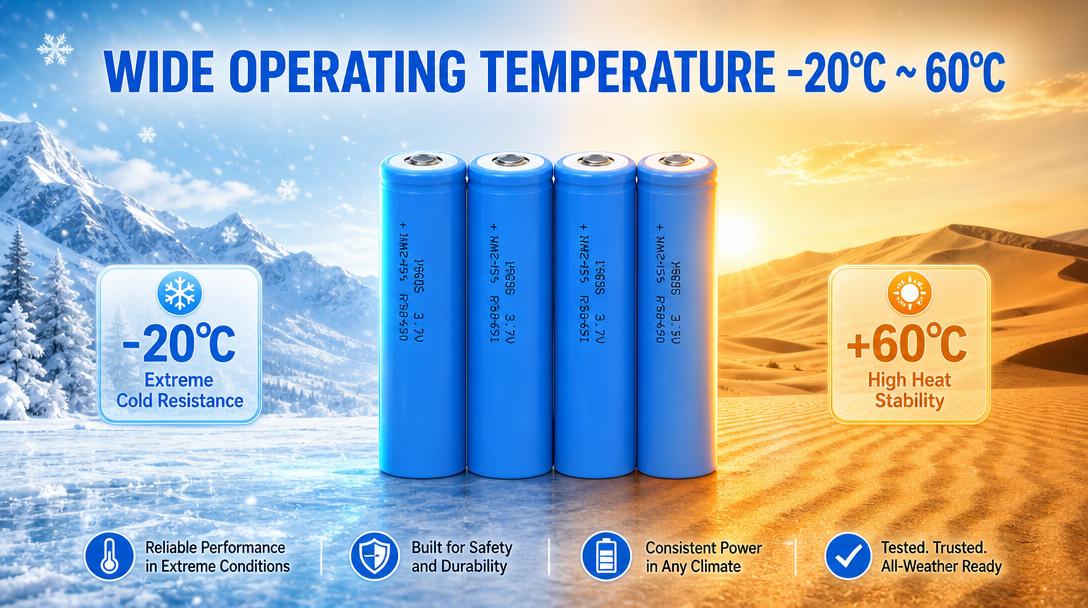 3.2V 3400mAh 26650 Lithium Ion Battery with 2000 Cycle Life for Flashlights and Electronics
