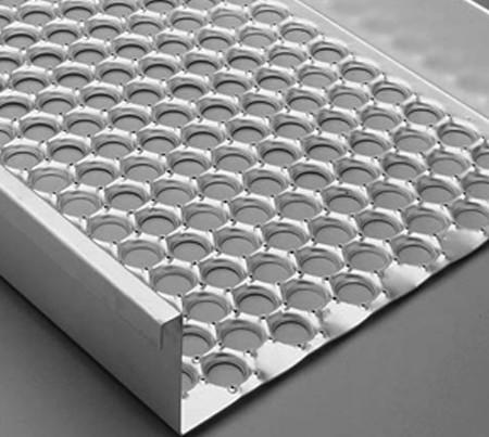 Anti - Skidding Decorative Sheet Metal Panels Perforated Metal Stair Treads