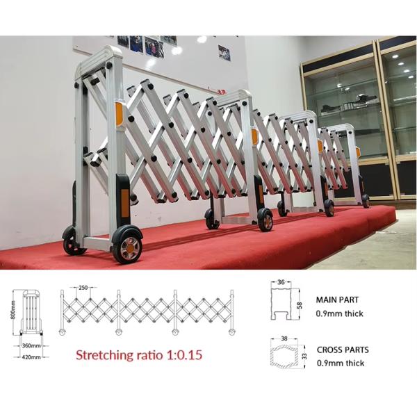 Retractable Manual Standard Industrial Public Access Control Construction Safety Mall Expansion Road Barricade Fence