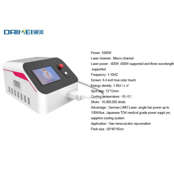 Portable 808nm Laser Hair Remover Germany Laser Bars Painless And Efficient
