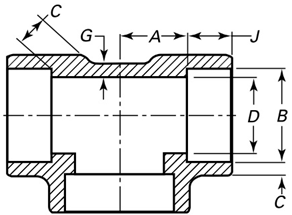SW штуцеров углерода ASTM A105 стальной выковал прямой тройник сварки гнезда
