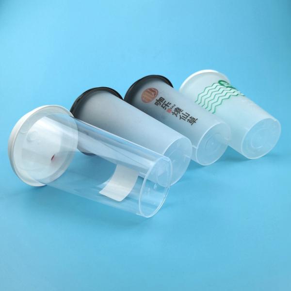 350ml Milkshake Disposable Bubble Tea Cups Cylinder Shape