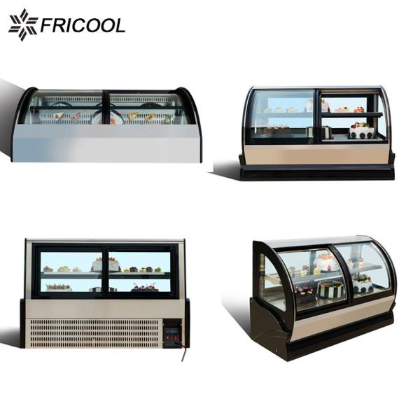 70L Refrigerated Bakery Display Case Sweet Dessert Curved Glass Fridge