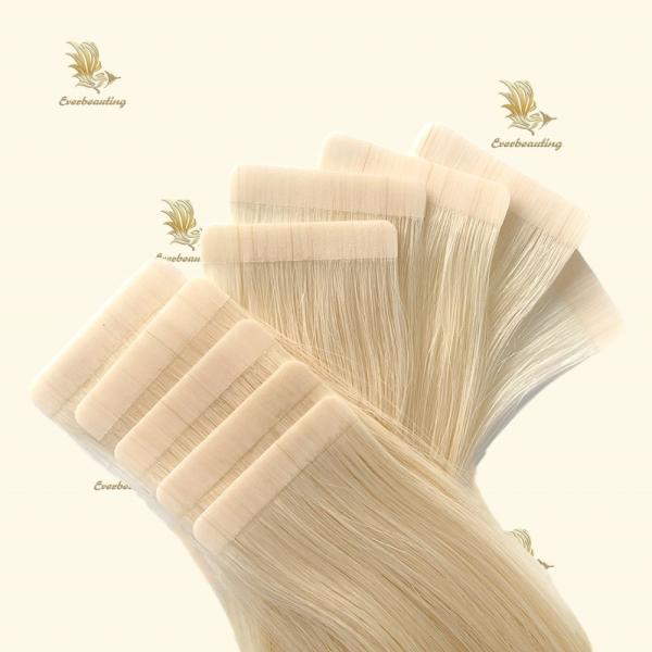 Raw Blonde Hair Tape Hair Extensions with 200 packs /carton 50.00cm * 8.00cm * 3.00cm