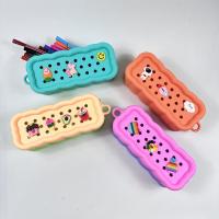 Bolso de lápiz de silicona de estilo bricolaje Bolso de lápiz lindo para estudiantes Papelería regalo de Navidad