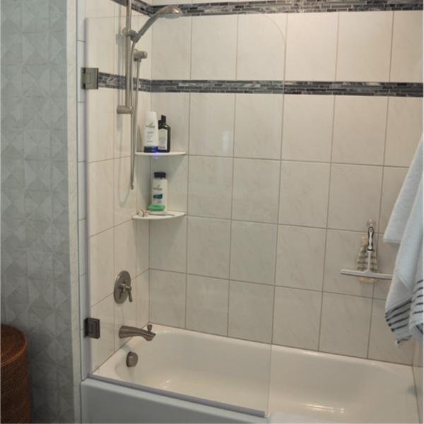 Высокопрочный закаленный стеклянный душный экран, стеклянный ванный экран с петлей