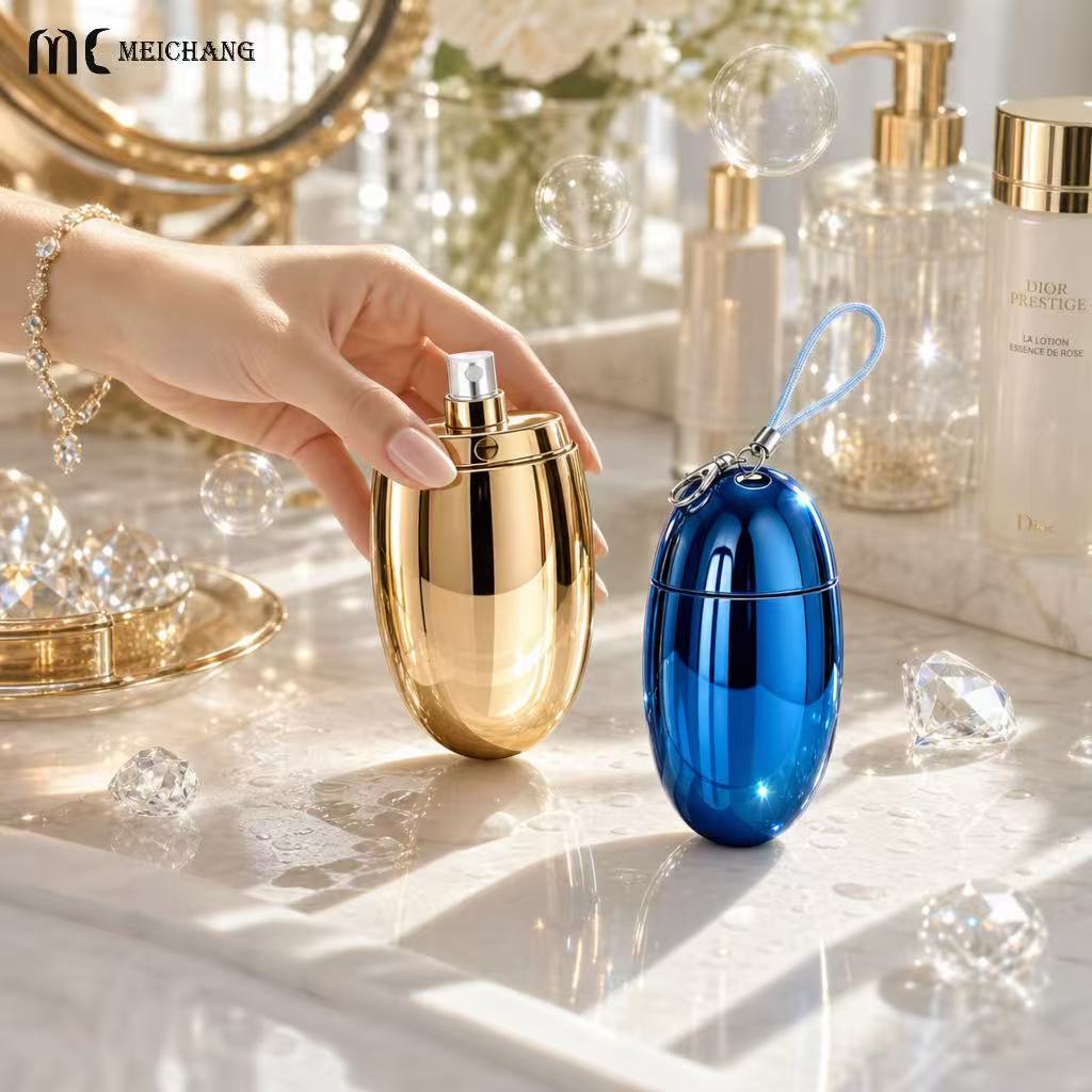 18ml Portable Egg-Shaped Fine Mist Spray Bottle for Mosquito Repellent Packaging (MC-454)