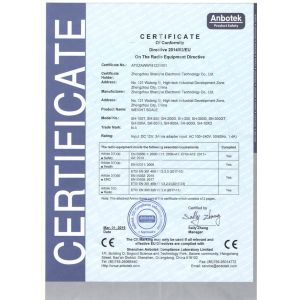 Zhengzhou shanghe electronic technology co. LTD Certificações