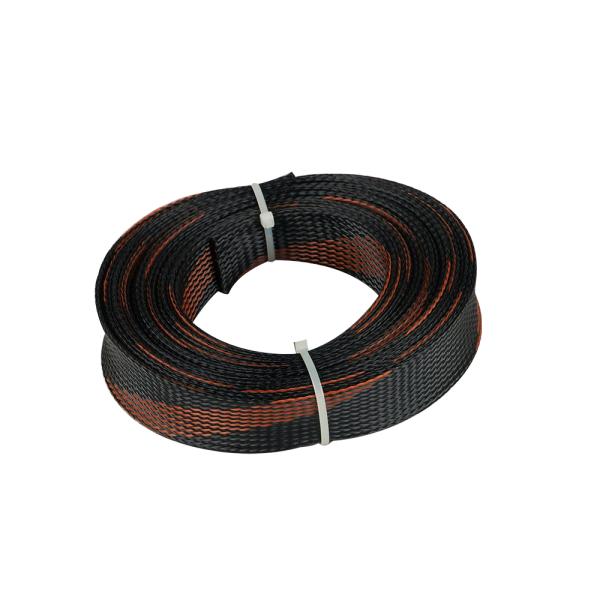 пламя расширяемый заплетенный Sleeving Recyclable ЛЮБИМЦА 1-100mm черное/оранжевое - retardant