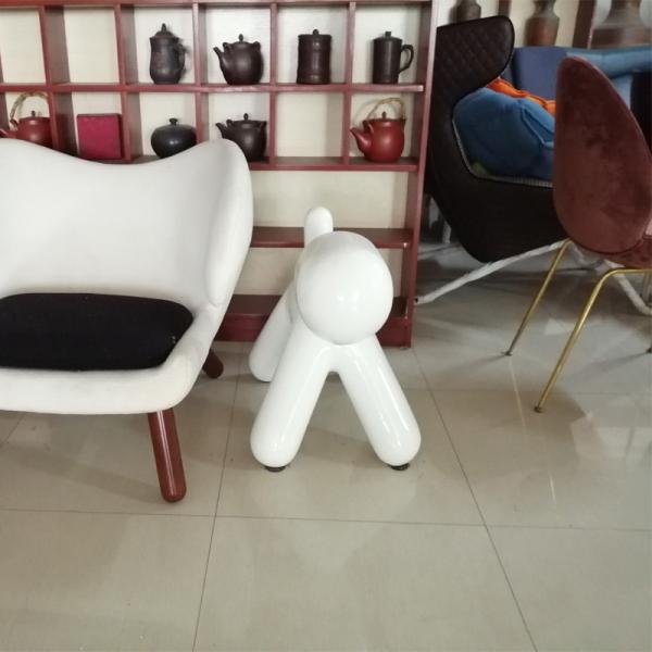 Colorful four size fiberglass fancy plastic kid chair dog shape lounge chair puppy chair