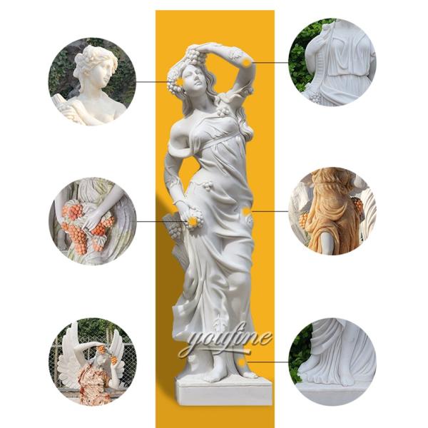 Custom Elegant Hand Carved Four Season Goddesses Marble Statue Sculpture