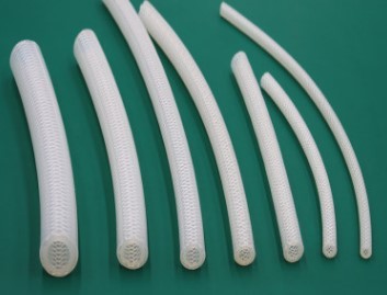 High Pressure Silicone Braided Hose , Medical Grade Silicone Tubing