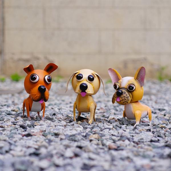 Customized Metal Garden Ornaments Decorative Cute Puppy Series