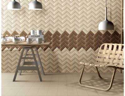 75x150mm Beveled Edge 3D Inkjet Printed Ceramic Wall Tile