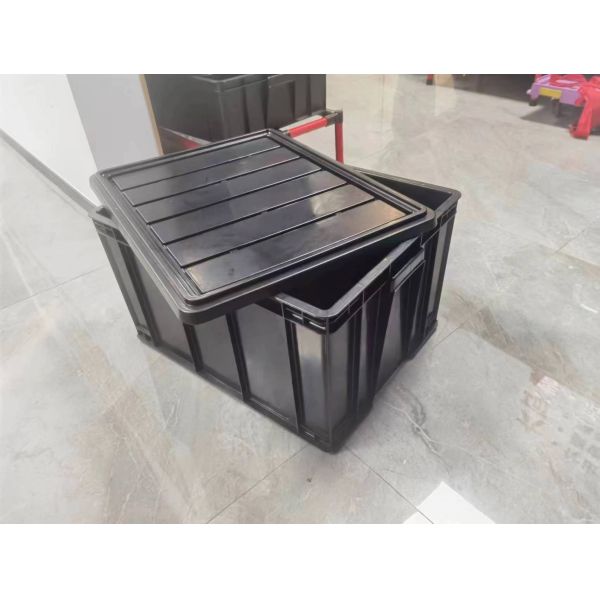 ESD Plastic Storage Box with Lid – Conductive & Anti-Static Crate