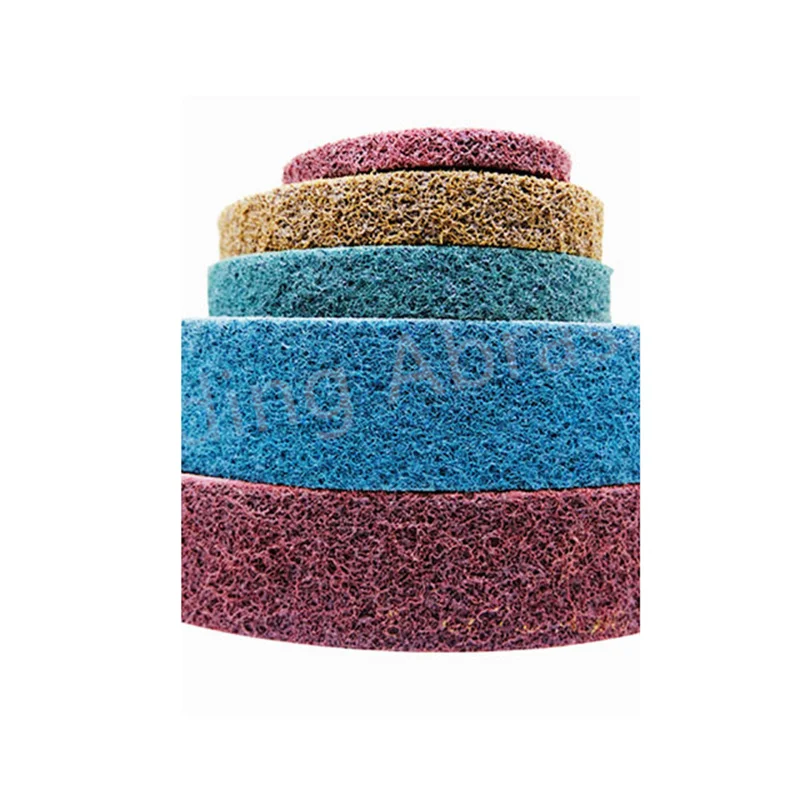 Nylon Blue Nonwoven 100mm Sanding Belts 75 X 457 For Drum Sander