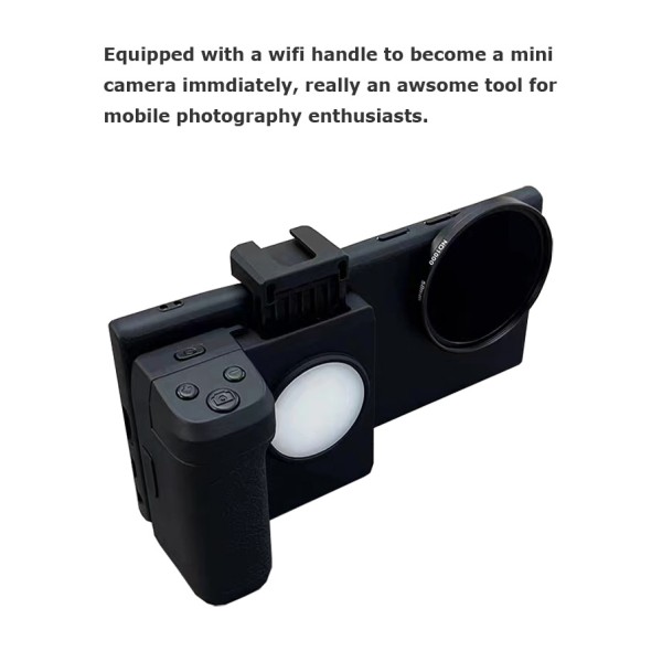 OEM Vegan Leather iPhone Case With 58mm Magnetic Filter Adapter And Shockproof Protection