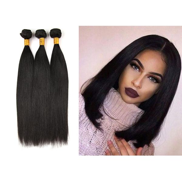 Brazilian Virgin Human Hair Extensions Silky Straight 10 Inch 20 Inch 30 Inch Soft Touch