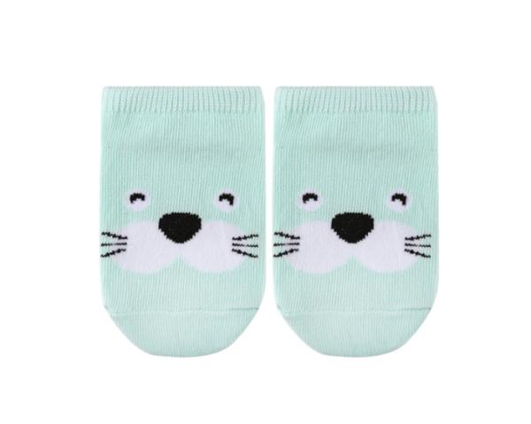 Breathable Solid Color Baby Animal Socks , Combed Cotton Warm Baby Socks