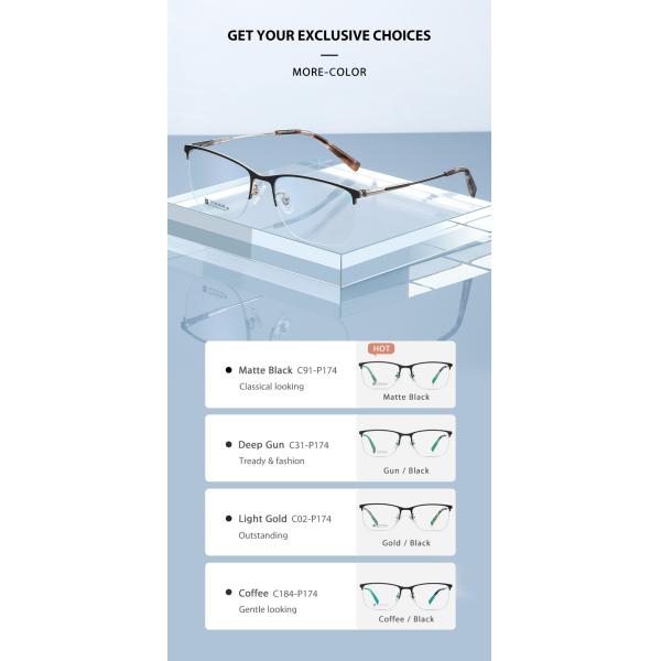 Половинные стекла рамки титана оправы Unisex для игры чтения компьютера