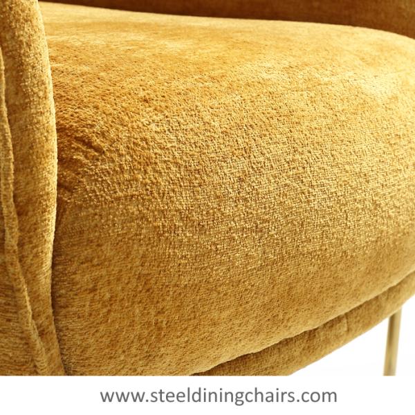 Modern Accent Fabric Flannelette Stainless Steel 1 Seater Sofa