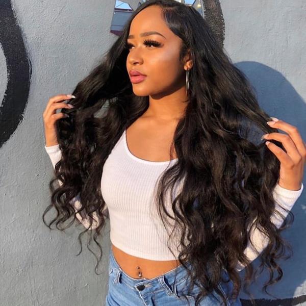 объемная волна 13x4 HD парика малайзийского шнурка 10A прифронтовая шнурует передние парики человеческих волос